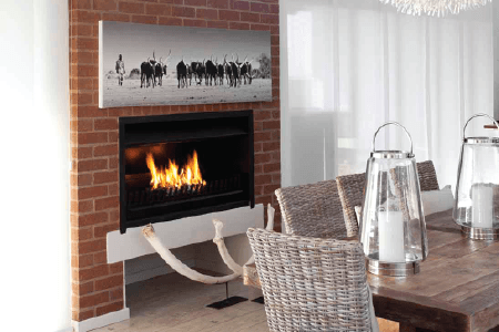 Traditional built-in fireplaces